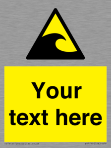 Custom warning tsunami hazard zone